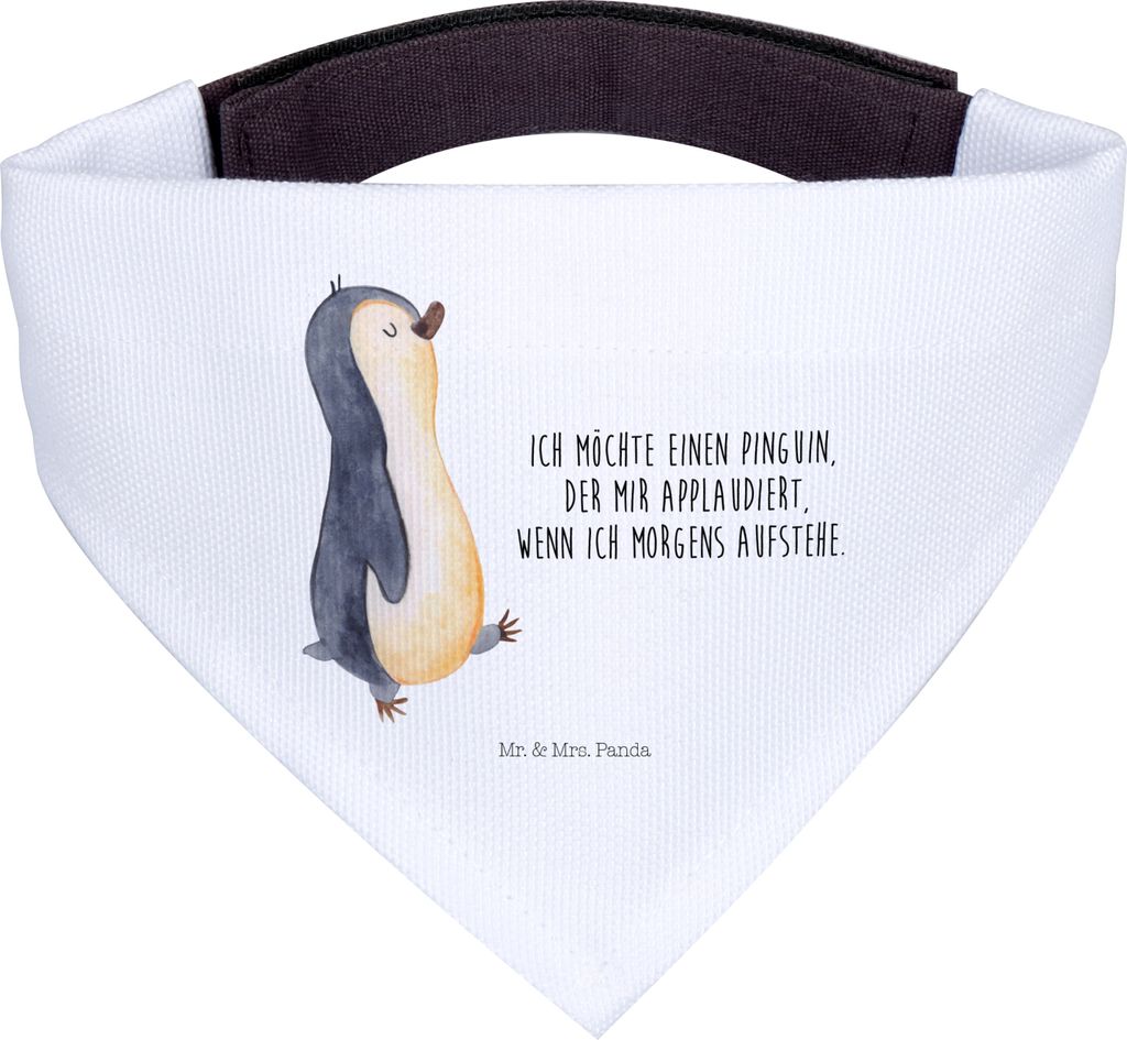 Mr. & Mrs. Panda Halstuch Für Hunde Pinguin marschieren - Weiß - Geschenk, Bandana, Spazieren, Hundetuch, Aufstehen, Hals Tuch, Familie, Applaus,...