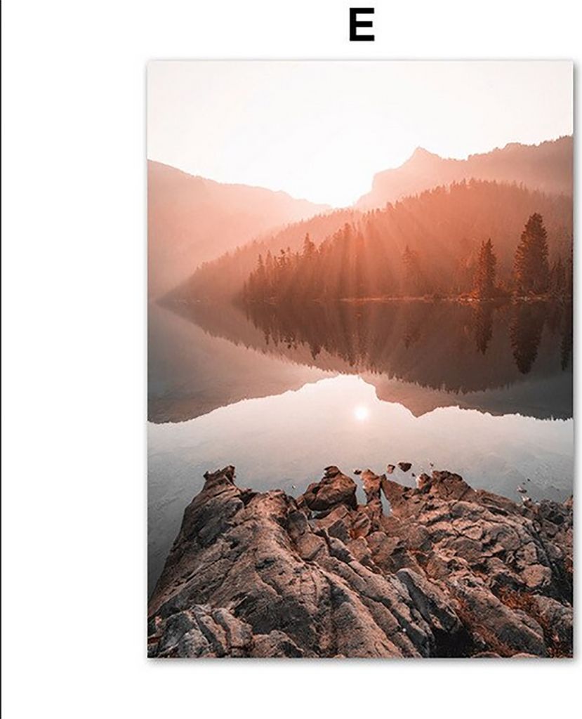 TPFLiving Kunstdruck LW-1727 (OHNE RAHMEN) Poster - Leinwand - Wandbild - Hochauflösender Giclée-Druck, langlebig und hochwertig - Romantische He...