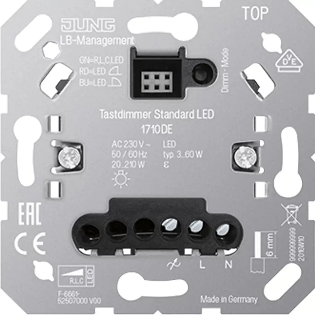 Variateur bouton-poussoir Jung 1710DE LED Standard pour éclairage tamisé