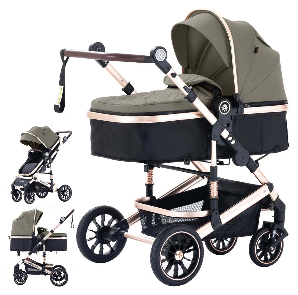 Daliya NEOMOVE 2in1 Kinderwagen, Babywanne & Sportsitz in einem, Buggy, Alu-Rahmen, Reisekinderwagen, Kombikinderwagen mit großen Einkaufskorb