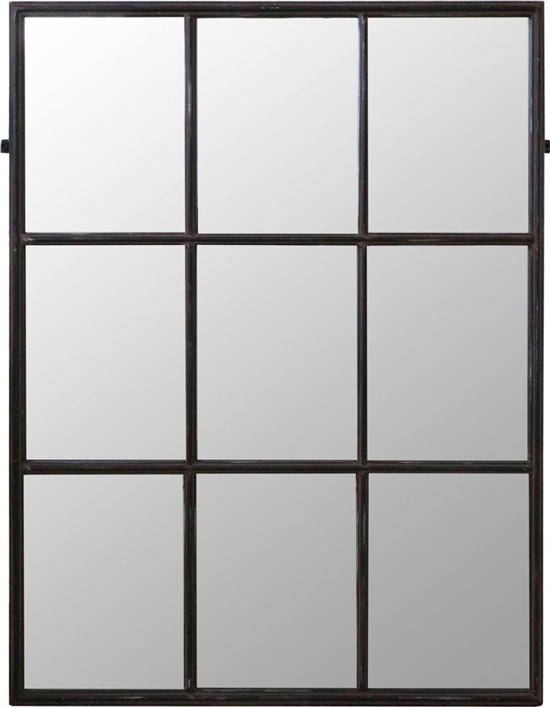 Spiegel TILBURG antik braun Fenster 70x90cm Wandspiegel Produktbild 