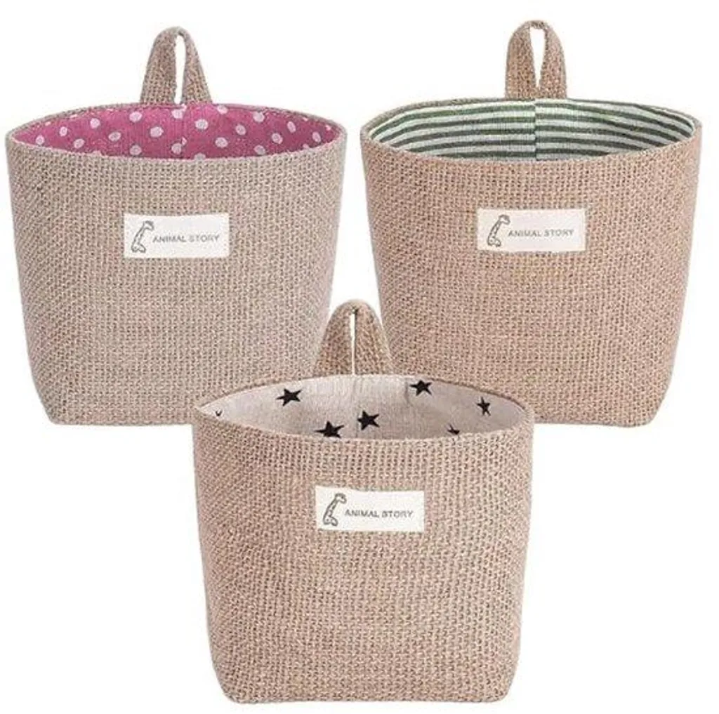 Sacs en coton jaune naturel 10x13 cm - Lot de 3 pochons réutilisables