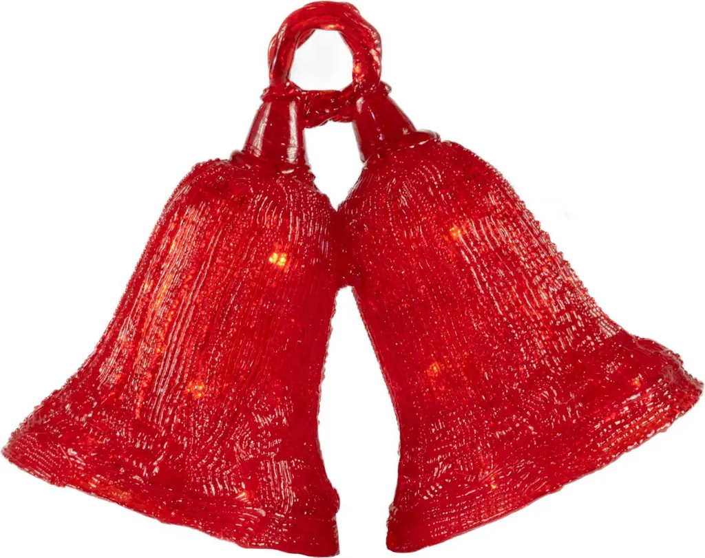 Suspensions Cloches LED de Noël Rouges pour Décoration de Sapin Chic