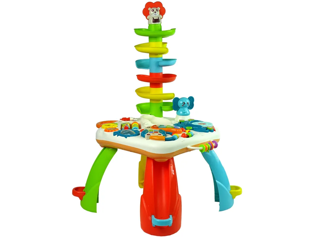 Table éducative Toboggan à balles avec boîte en mousse et roues à épingles - 2