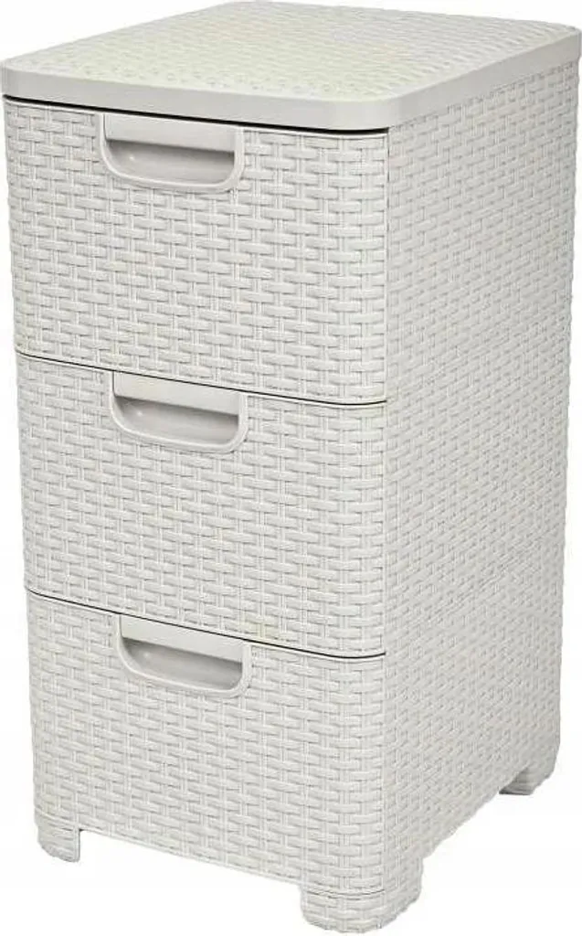 Commode à tiroirs rotin crème : le rangement idéal contre l'humidité
