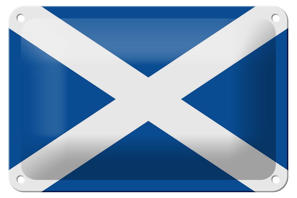 Blechschild Flagge Schottlands 18x12cm Flag of Scotland Dekoration
