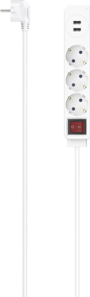 Hama 00223181, 1,4 m, Drinnen, Abgewinkelt, 1,5 mm², Weiß, Produktbild 