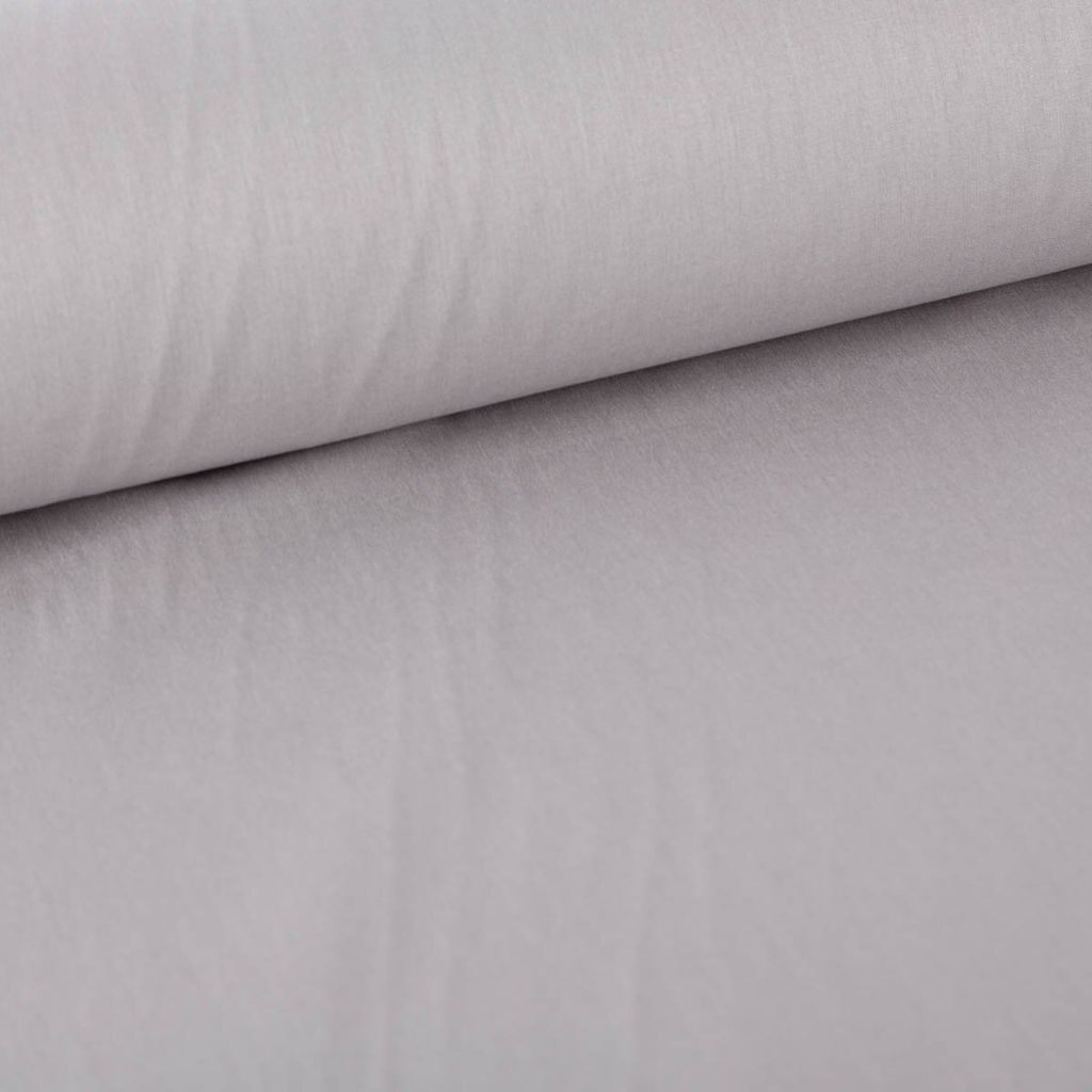 Popeline Baumwollstoff Meterware uni hellgrau – 1,50 m breit, weich