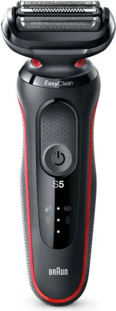 Braun Série 5 51-R1000s Rasoir Étanche avec Système EasyClean Rouge