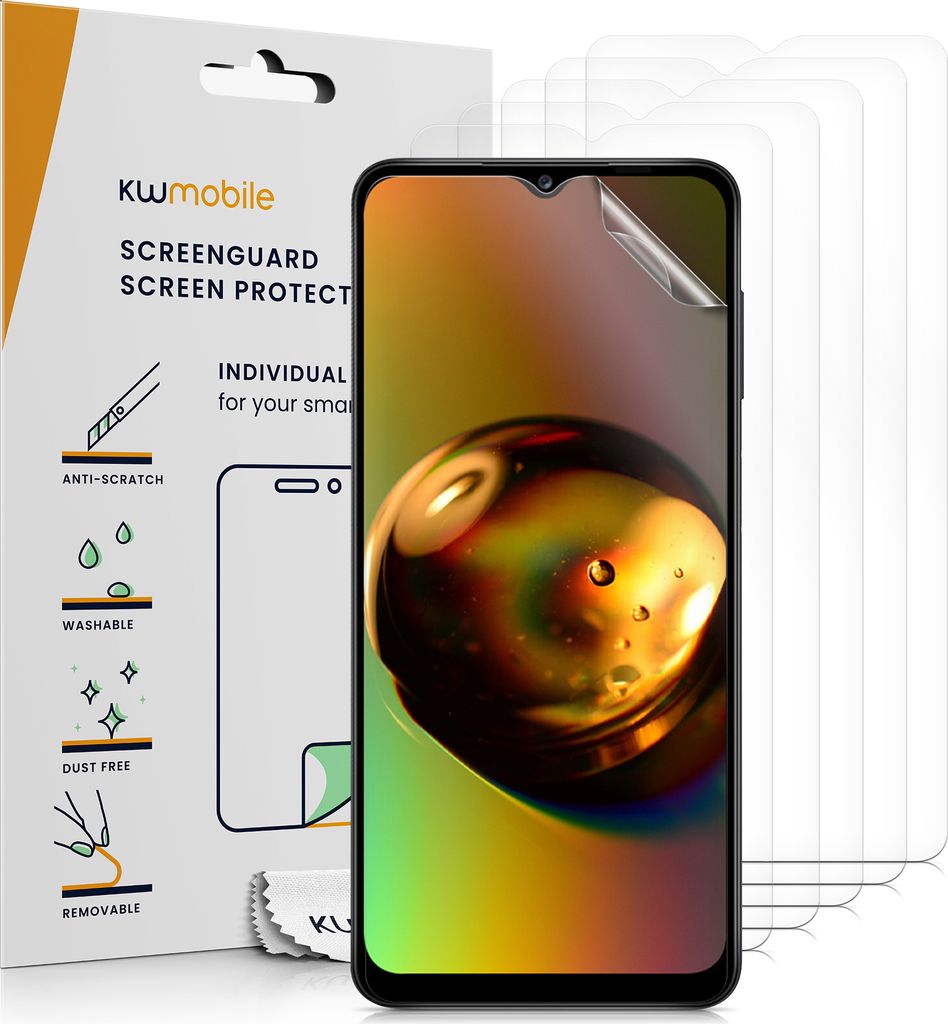 kwmobile 6x Displayschutzfolie kompatibel mit Samsung Galaxy A13 4G Folie - klare Schutzfolien Set in transparent
