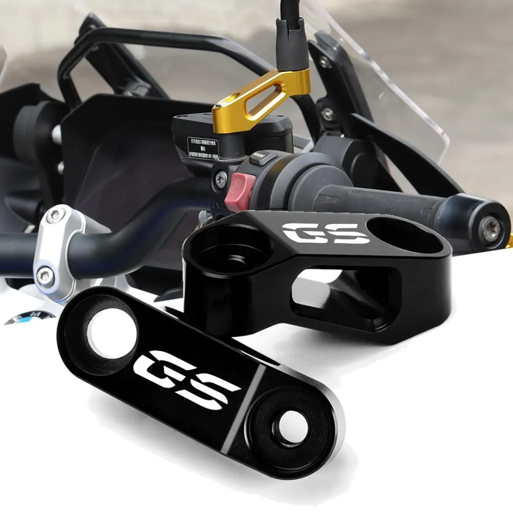 Rallonges de rétroviseur moto noir pour BMW R1200GS et R1250GS ADV