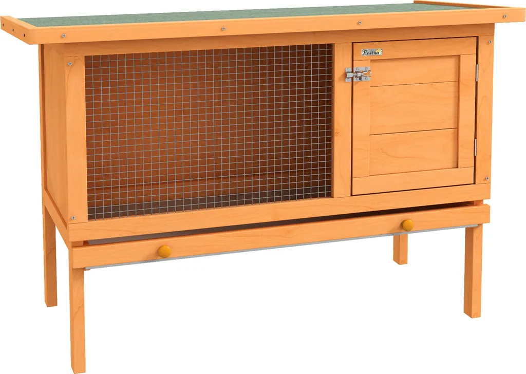 Clapier à lapin surélevé anti-humidité avec nettoyage facile et sécurisé