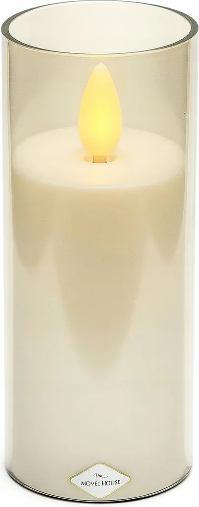 Bougie LED décorative 10 cm à effet flamme vacillante et piles incluses