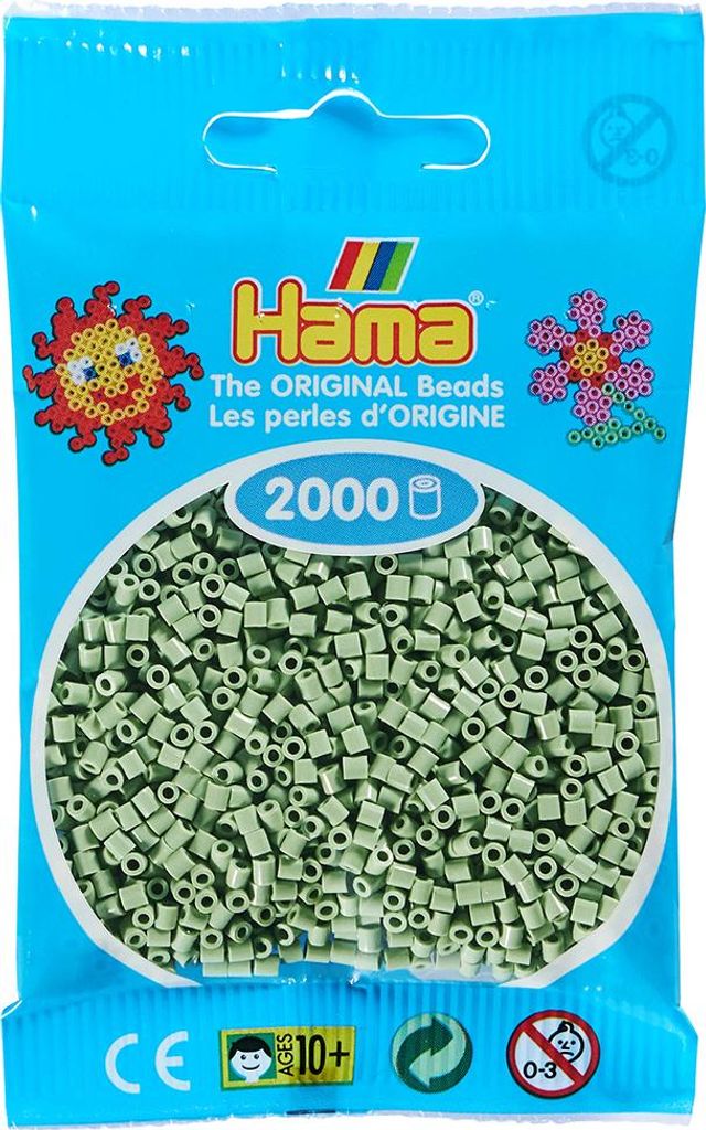 Hama Beutel mit 2000 Mini-Bügelperlen eukalyptus