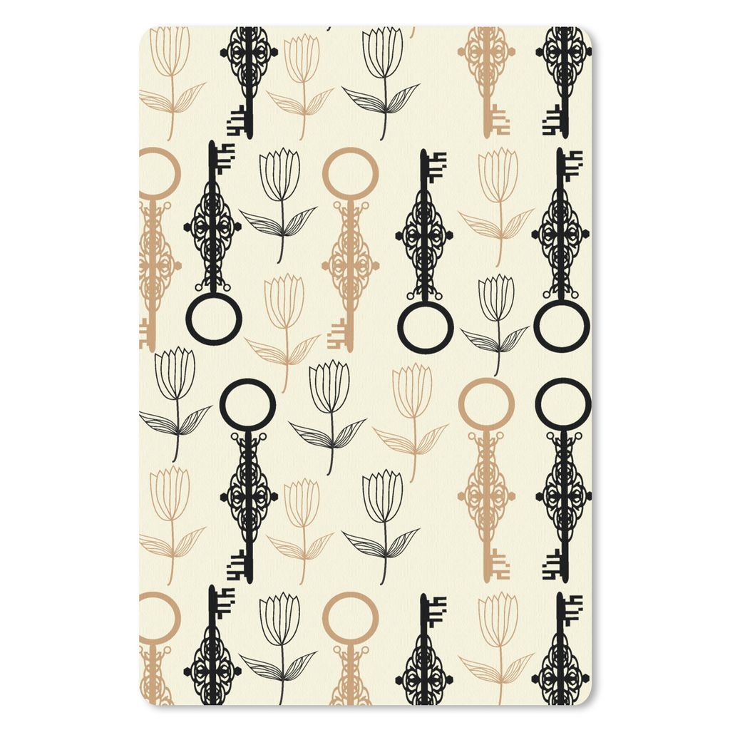 MuchoWow® Mauspad Mousepad Schlüssel - Gold - Muster 18x27 Produktbild 