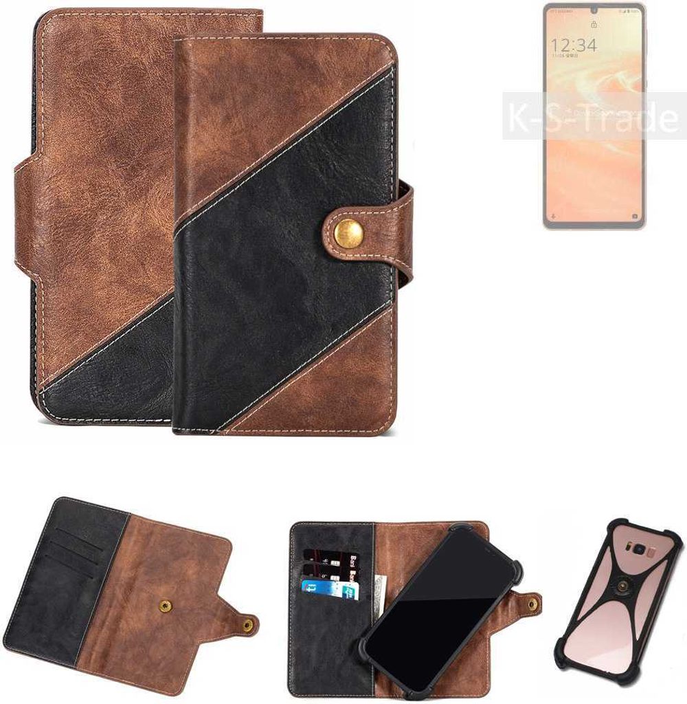 K-S-Trade Handyhülle Schutzhülle Bookstyle Case kompatibel mit Sharp Aquos Sense6 Klapphülle Cover Hülle Schutztasche 1x