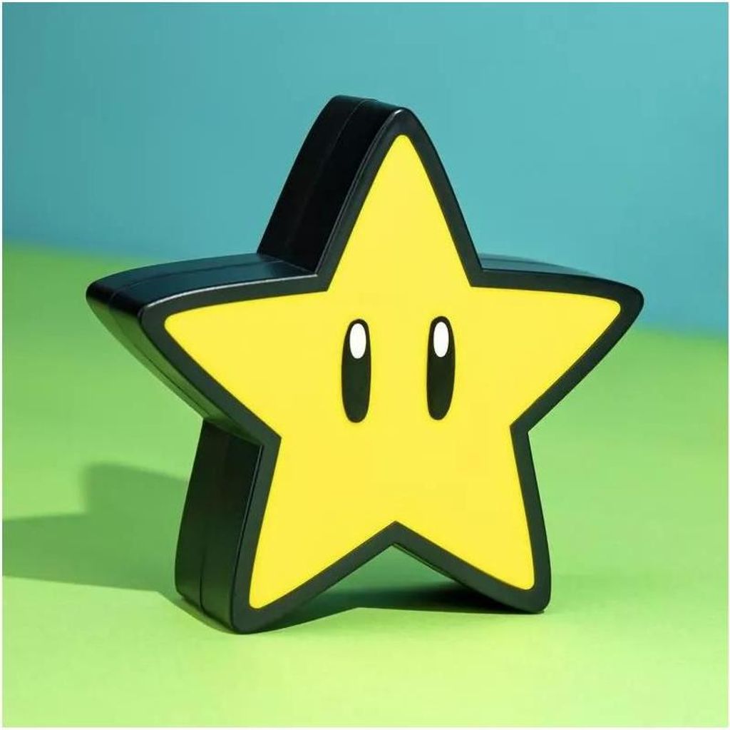 Paladone Super Mario Super Star Leichte Dekorationsfigur Schwarz, Gelb