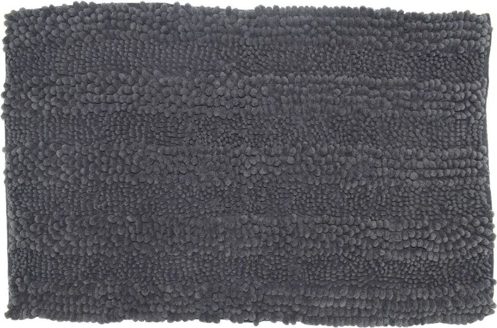 Badteppich mit rutschhemmender Rückseite Badmatte Chenille 50x80 cm