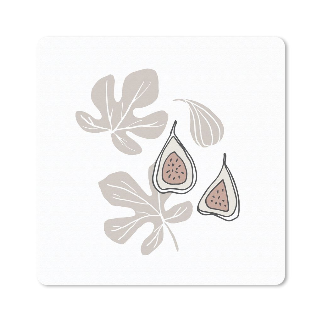 MuchoWow Mauspad Mousepad Sommer - Blatt - Braun 30x30 cm - Mousepads - Maus Mat - Pad - Mausunterlage - Gaming