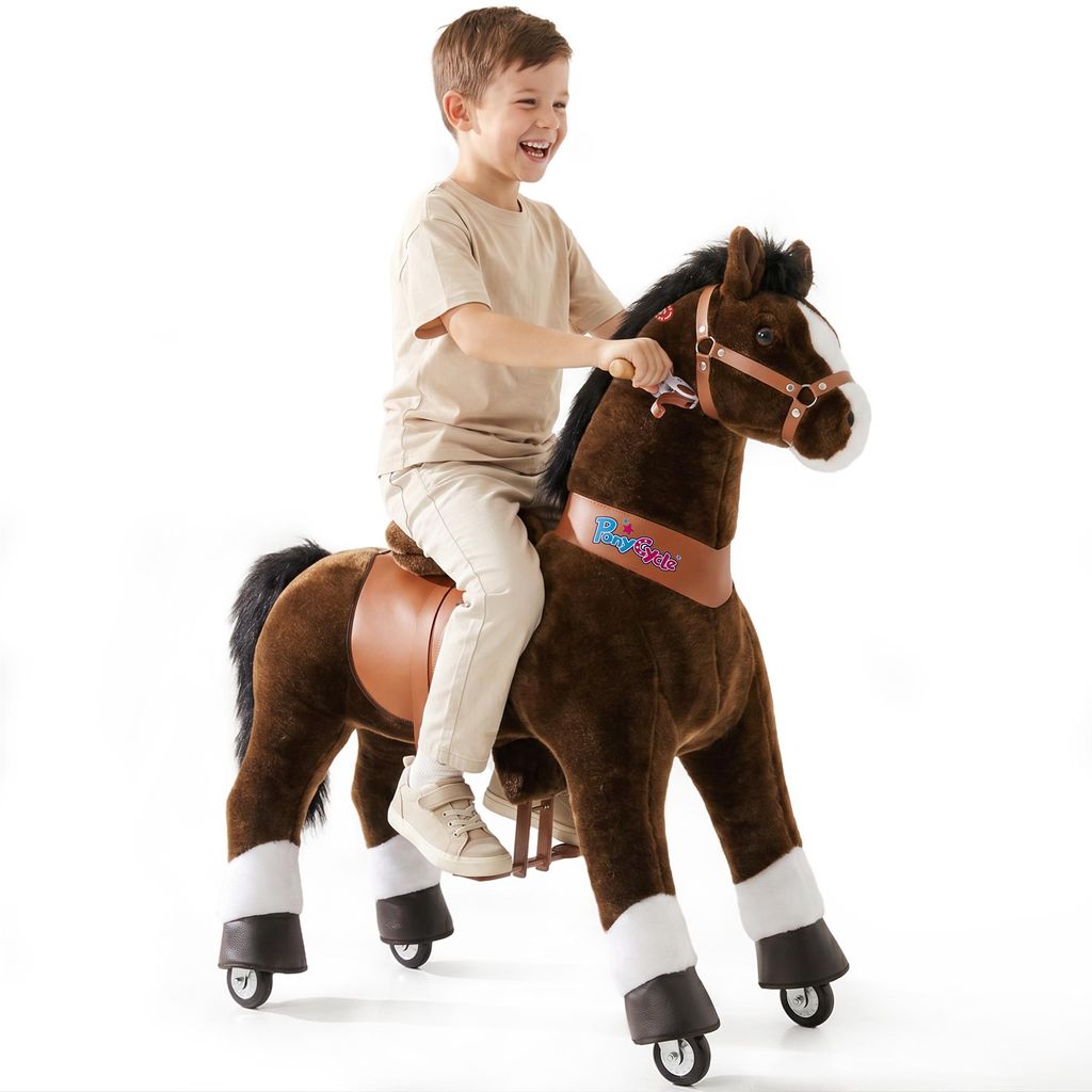PonyCycle Pferd Tretauto für Kinder ab 7 Jahren dunkelbraun Produktbild 