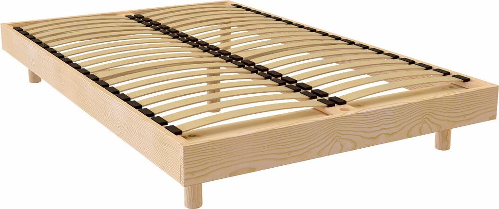 Lattenrost 120x190 cm Kit France aus Massivholz - Roh (ohne Lack)