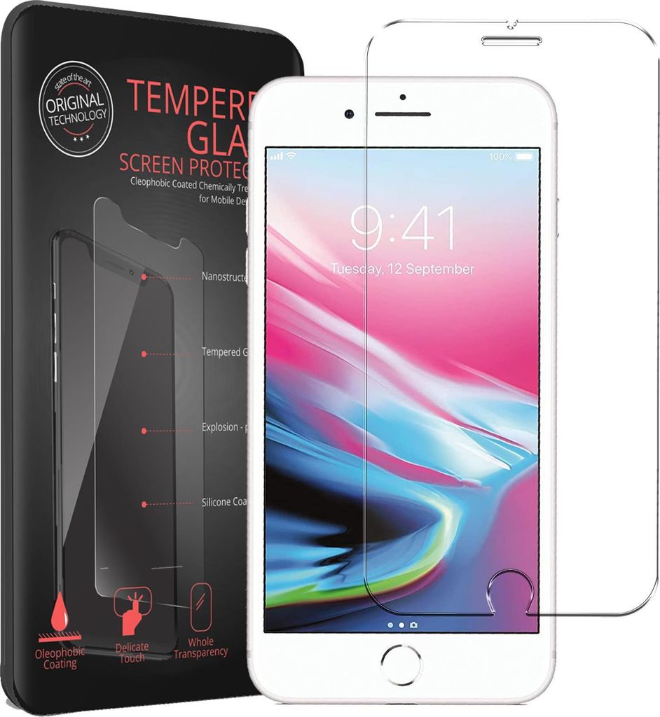 2x Panzerglas für Apple iPhone 7 / 8 / SE 2 Glas Folie Displayschutz Schutzfolie