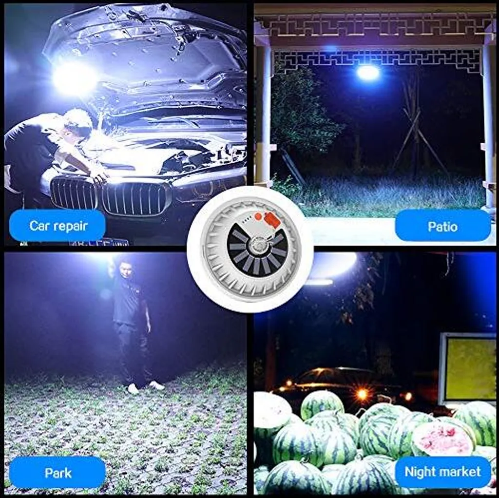 Lanterna da Campeggio Solare LED Ricaricabile con Telecomando e USB - 7