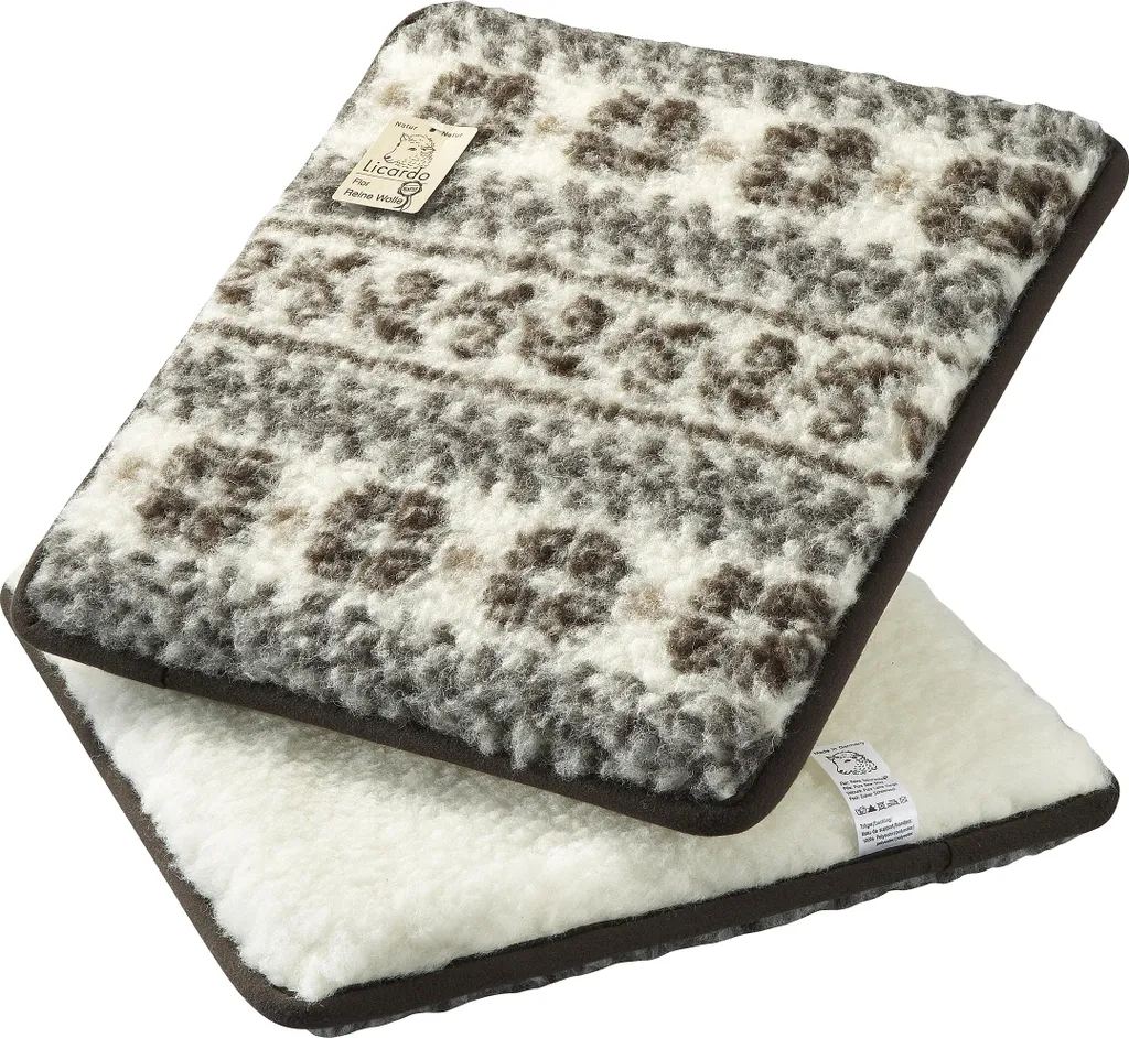 Coussin de chaise laine anti-froid 37x40 cm pour siège auto lot de 2