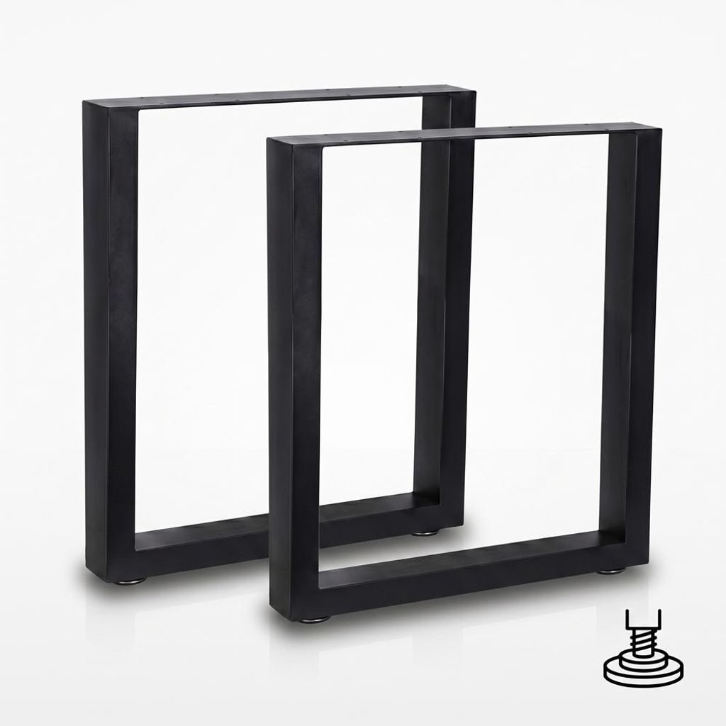 Mucola Piètement de table set de 2 patins de table acier Image du produit 