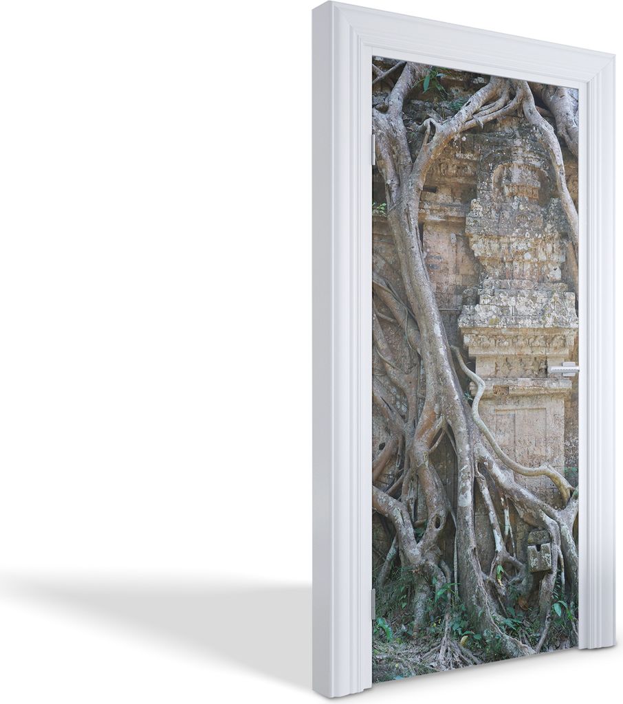 Innentür Folie Modern Selbstklebende Wandsticker Personalisiert - Natur und Ruinen - 95 x 205 cm