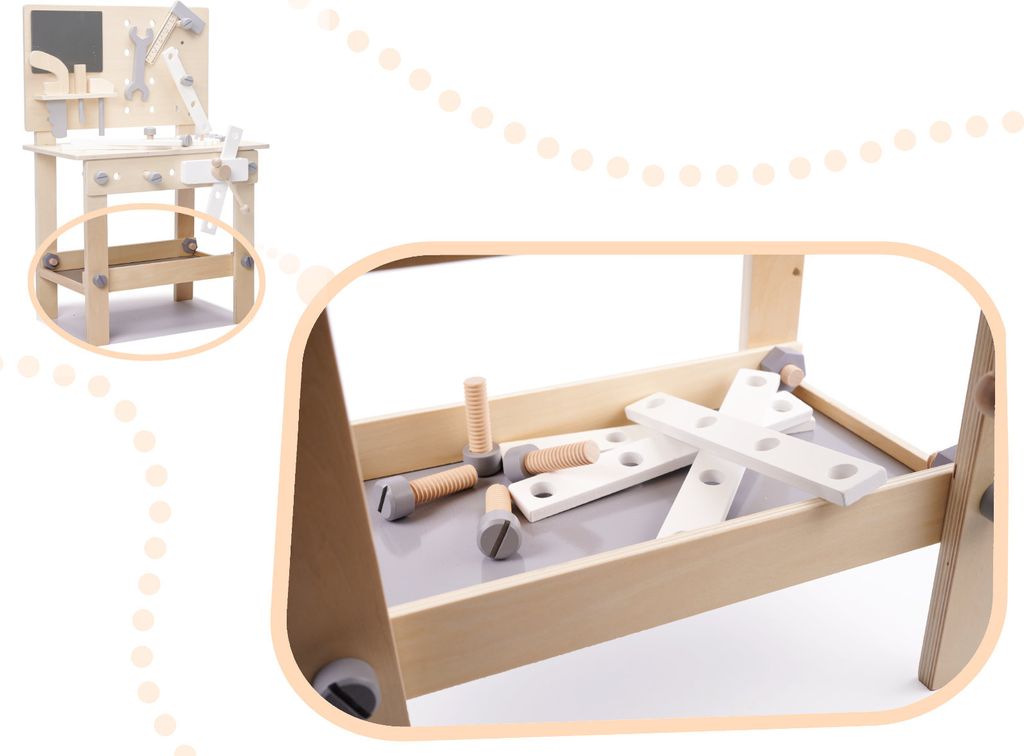 Dřevěná dílna s nářadím na stole DIY set Obrázek produktu 5