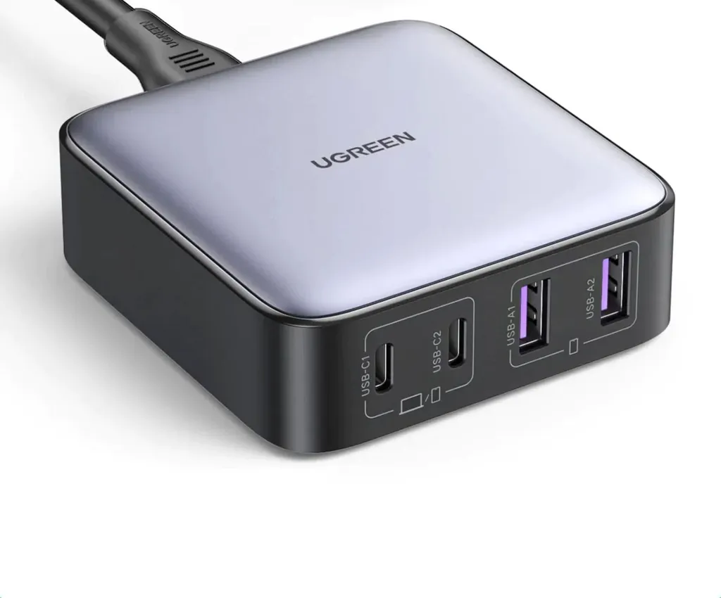 UGREEN Nexode 65W Chargeur Rapide de Bureau avec 2 USB-C et 2 USB-A