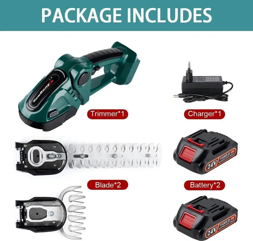 Tagliasiepi 2 in 1 Batteria 20V | Forbici Erba Professionali SK5 Rosso