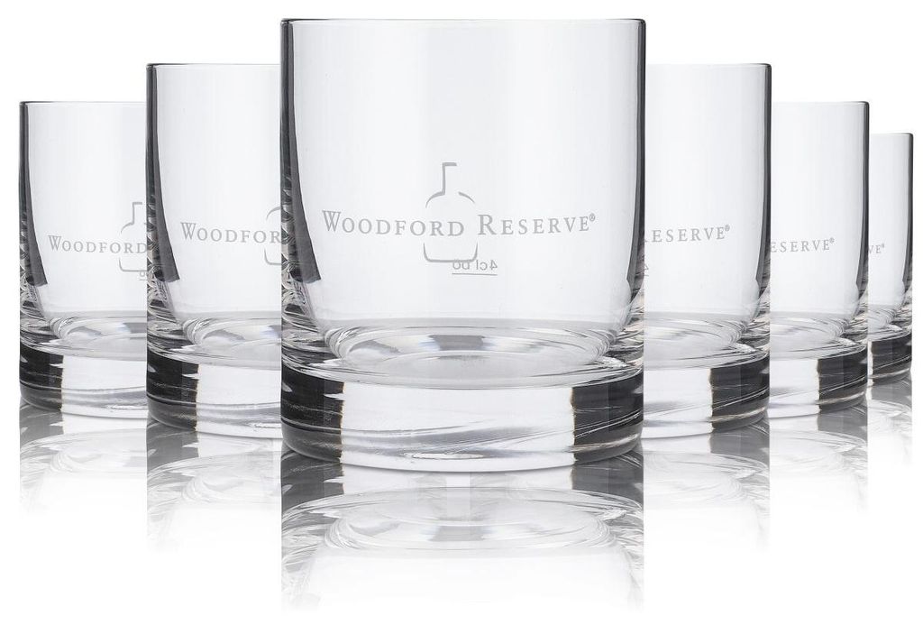 6x Woodford Reserve Glas 0,32l Whisky Tumbler Gläser Set Produktbild 
