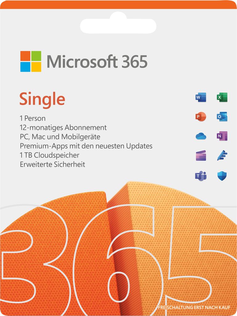 Microsoft Office 365 Single/Personal - Abo-Lizenz (1 Jahr, Produktbild 3