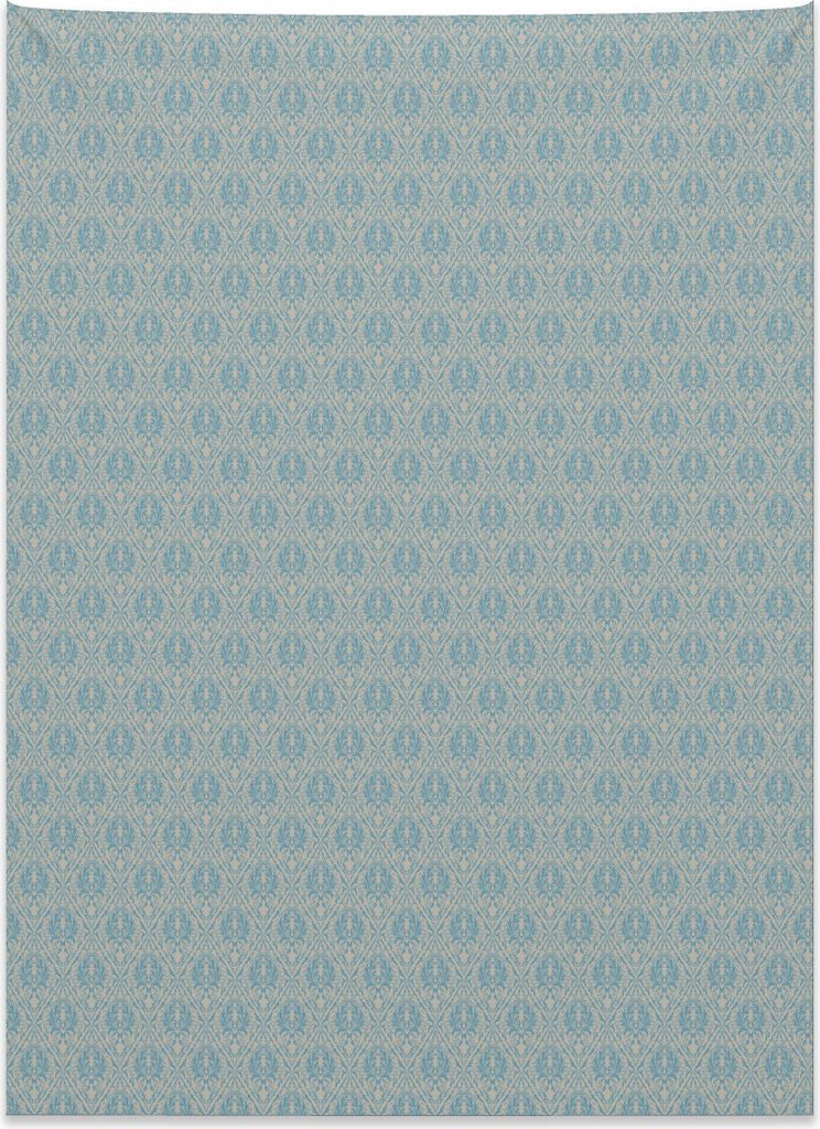 Abakuhaus Blau und Beige Wandteppich, Vintage Schriftrolle aus Weiches Mikrofaser Stoff Kein Verblassen Klare Farben Waschbar, 110 x 150 cm, Beige ...