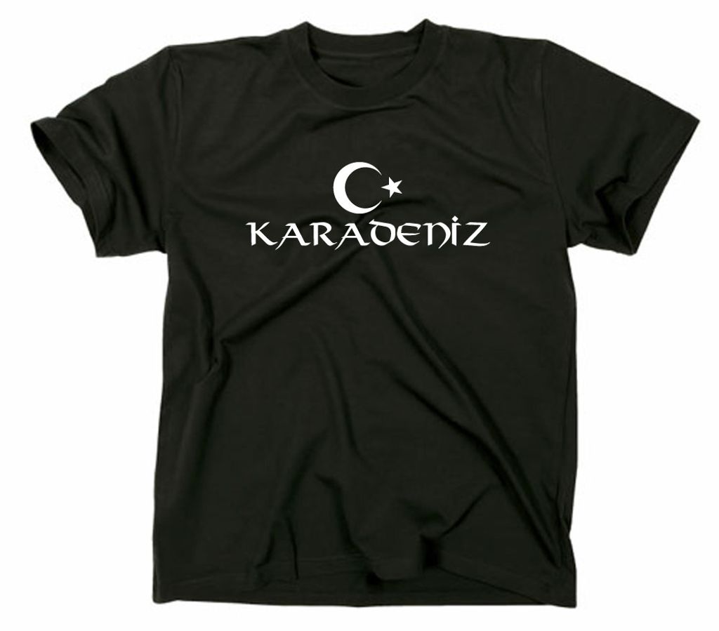 Styletex23 T-Shirt Karadeniz Türkei Türkiye Flagge Fahne, schwarz, M
