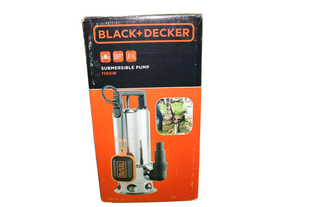 BLACK+DECKER 51758 BXUP1100XDE Tauchpumpe für Schmutzwasser (1100 W,max.Förderleistung16.5l/h,max.Förderhöhe10,5m)