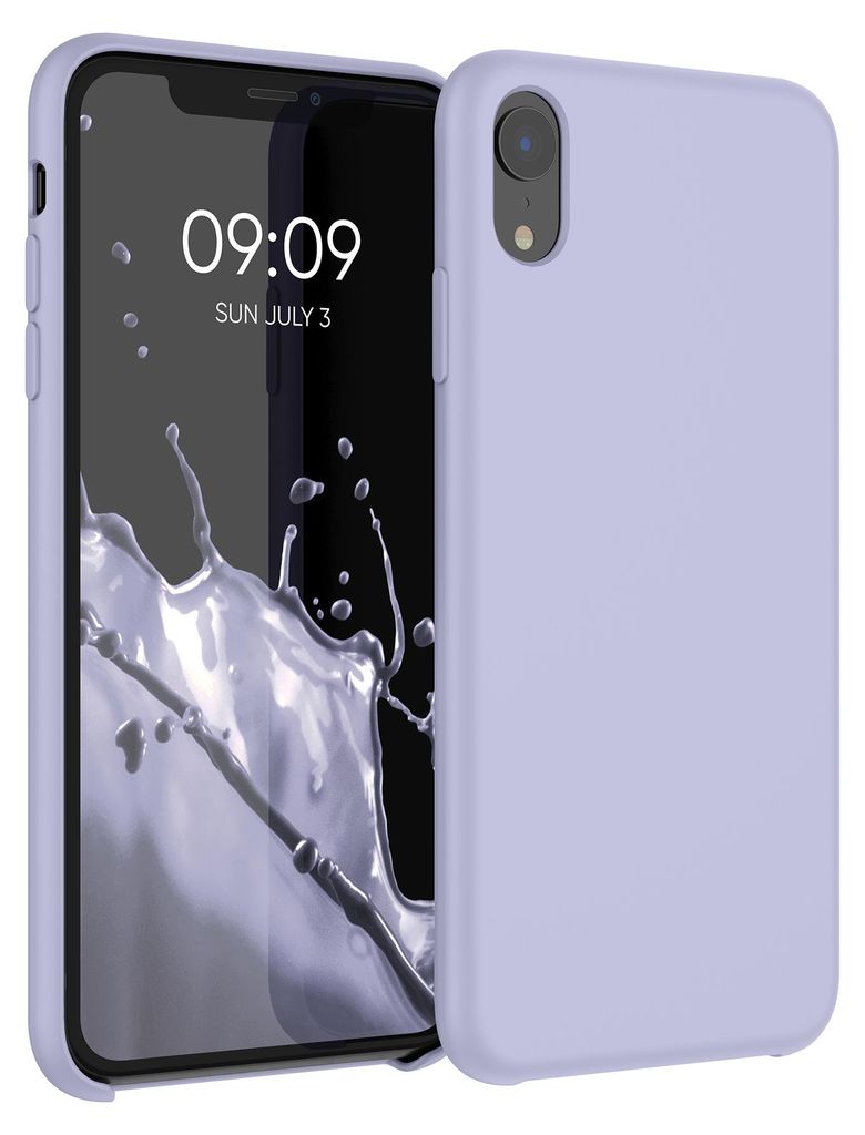 kwmobile Handyhülle für Apple iPhone XR Hülle - Case Silikon - Kabelloses Laden - Schutzhülle Cover in Pastell Lavendel