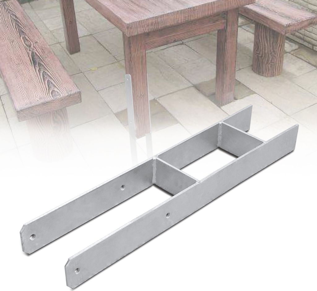 Wolketon 2x H-Anker Pfostentraeger Pfosten 121MM Zaeune 600MM Pfostenanker Carport