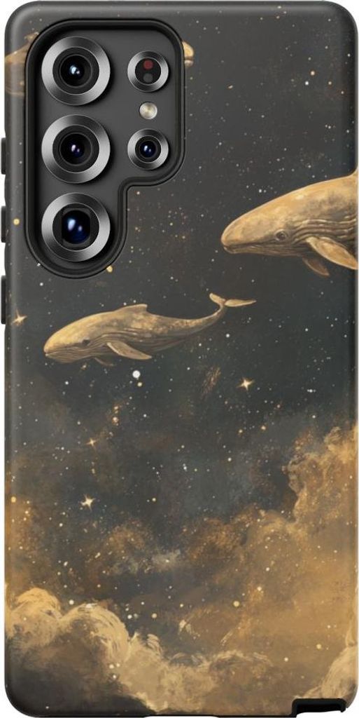 Wale unter Sternenhimmel – Hülle Kompatibel mit Galaxy S25 Ultra