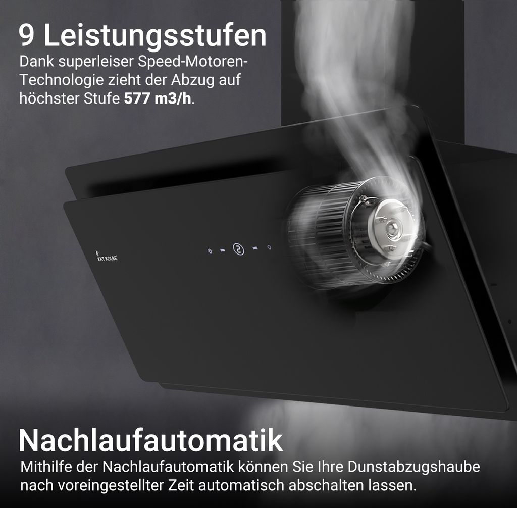 Dunstabzugshaube 80cm SOLO809SHCM RGBW Ambientebeleuchtung Produktbild 6