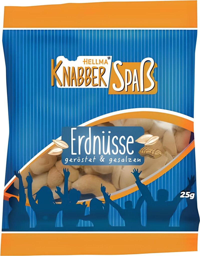 HELLMA Nibbling Fun Orzeszki ziemne 100x 25,0 g Zdjęcie produktu 