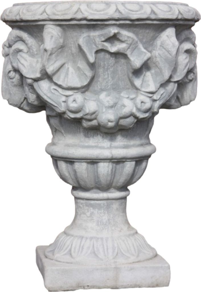 Schöne Amphore aus Steinguss perfekt für den Garten die Terrasse oder den Vorgarten ist Witterungsbeständig und Neu 65cm H, PO-943