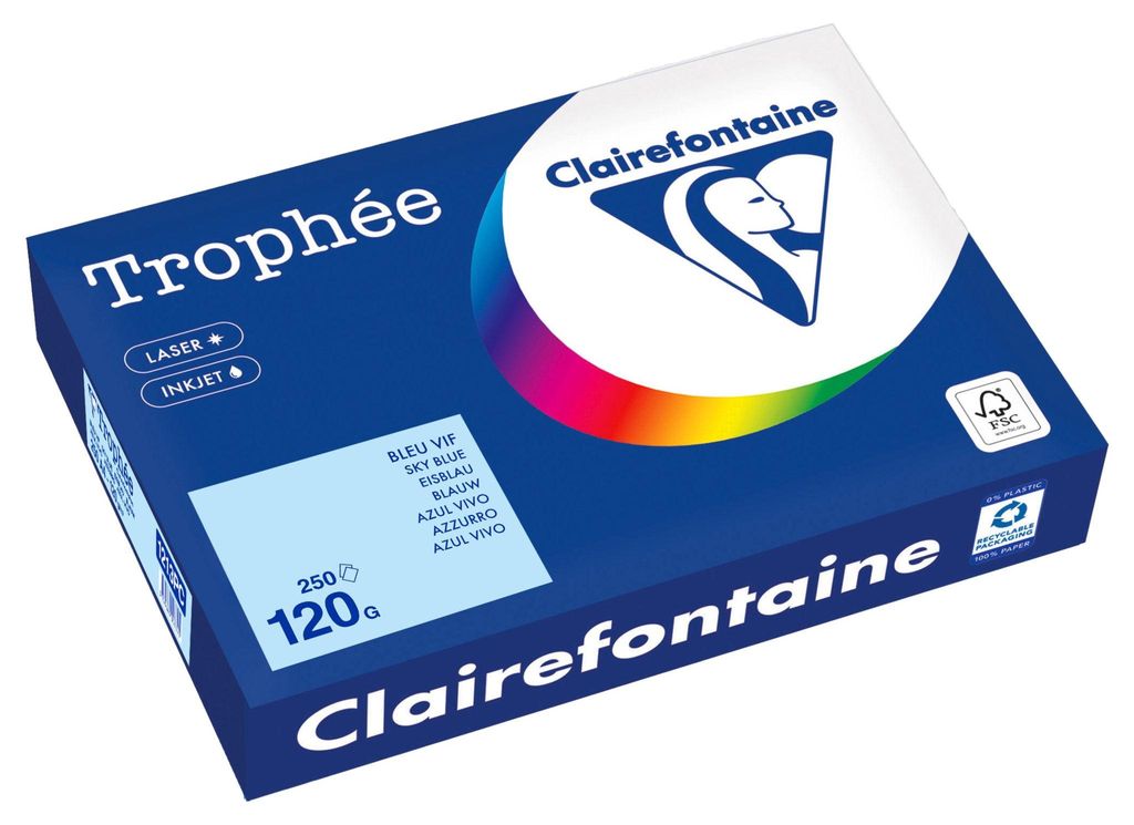 Clairefontaine Kopierpapier Trophee eisblau DIN A4 - Produktbild 