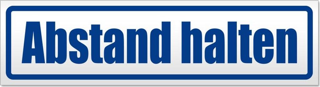 Abstand halten Magnetschild Schild magnetisch