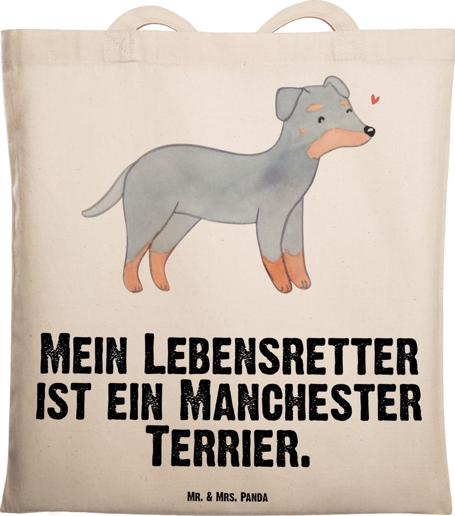 Mr. & Mrs. Panda Jutebeutel Manchester Terrier Lebensretter Produktbild 