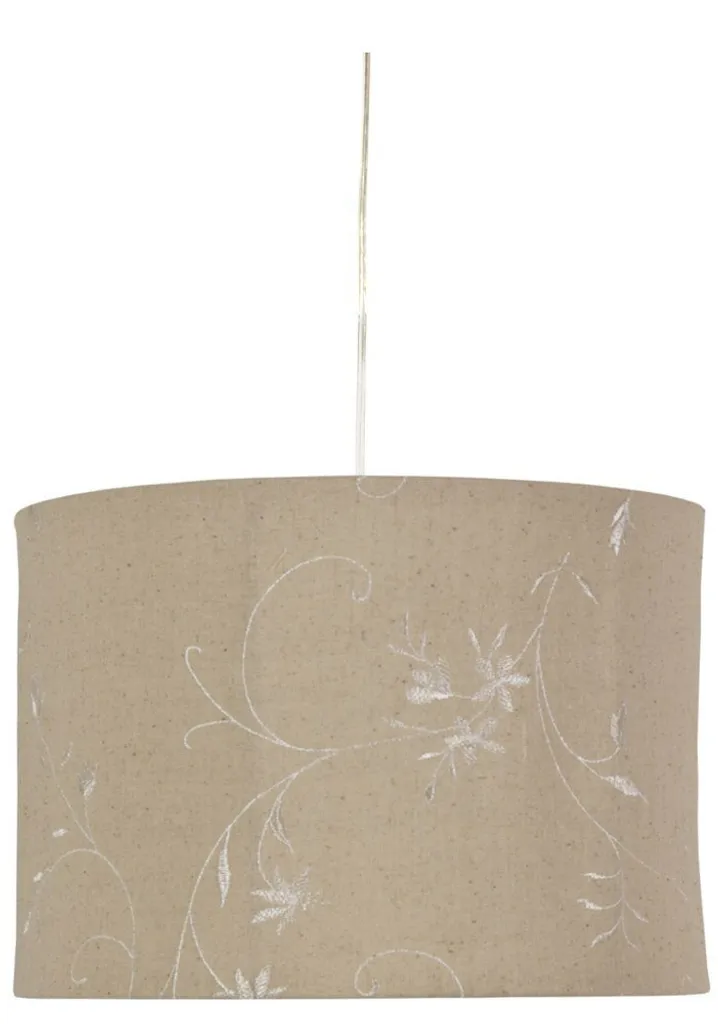 Suspension FARM bi-matière blanc beige 60W, culot E27 - Style Bohème Chic