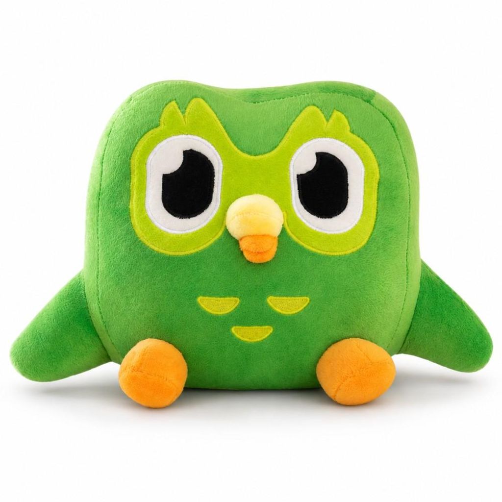 wiztex Grüne Owl Kuscheltier - 20 cm Duolingoo Cartoon Eule Produktbild 