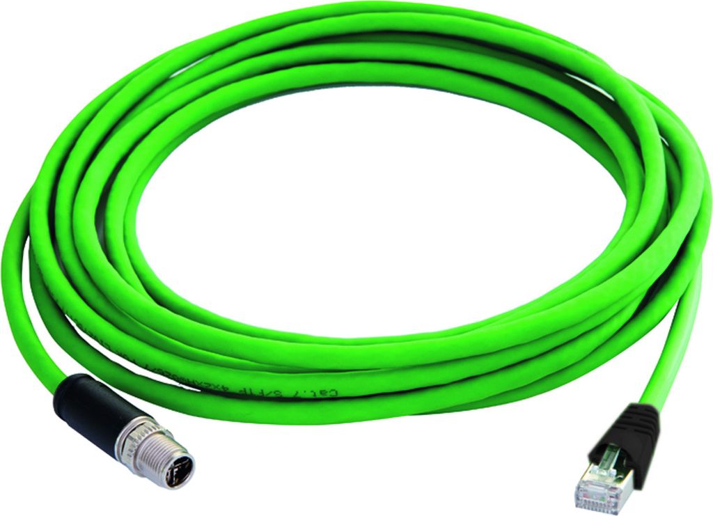 TELEGÄRTNER STX M12x1-RJ45 VL X-kod. Cat.6A, CP01CP05B-SFTP2607C7-1PUR-A0750, 7,5 m